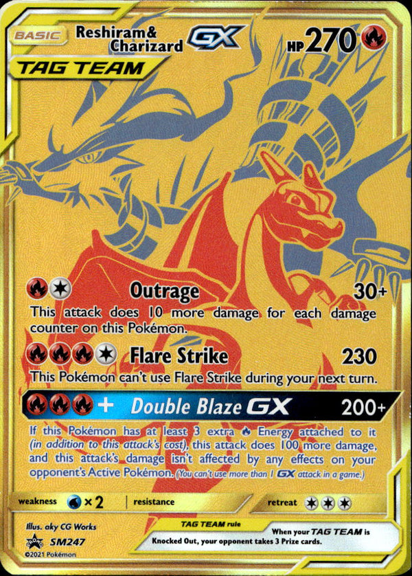 Pokemon TCG Sun & Moon: SM Promos #SM247 Reshiram & Charizard GX