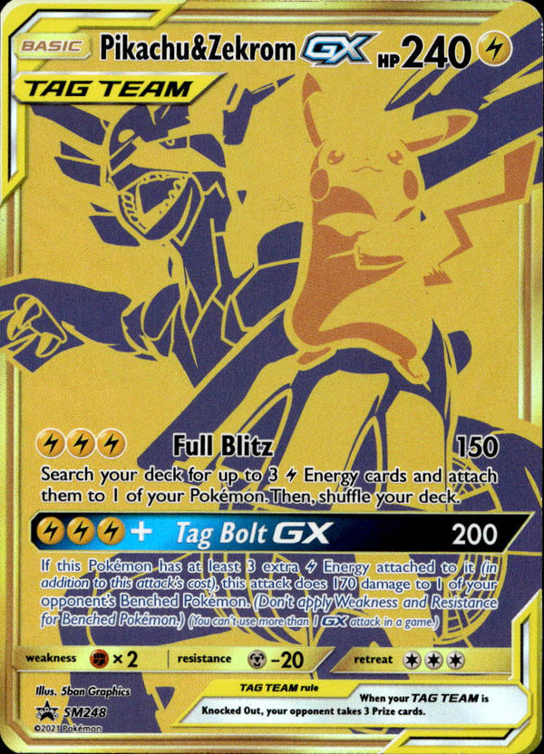 Pokemon TCG Sun & Moon: SM Promos #SM248 Pikachu & Zekrom GX