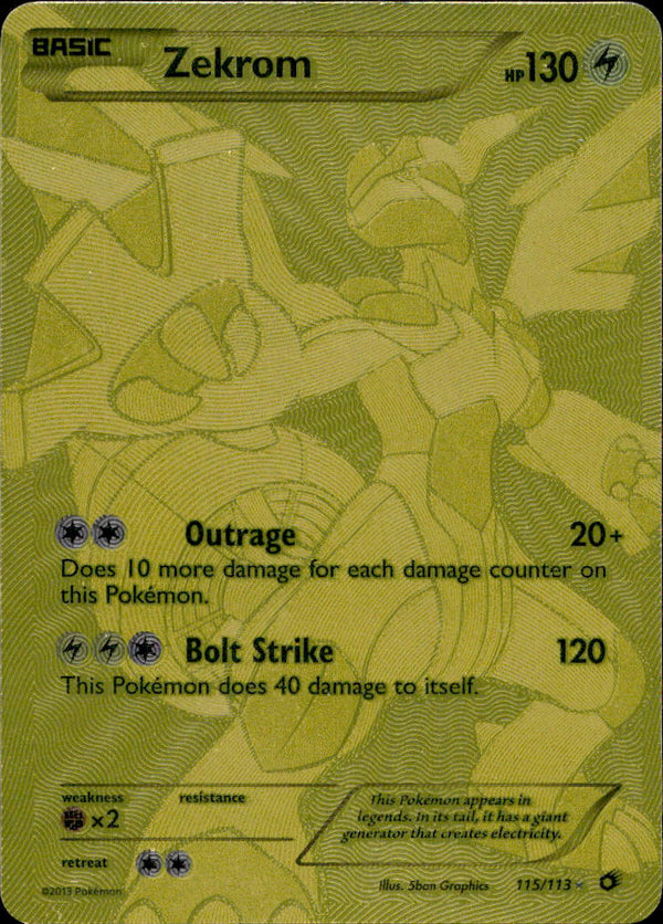 Pokemon TCG B&W: Legendary Treasures #115/113 Zekrom (115 Full Art Secret Rare)