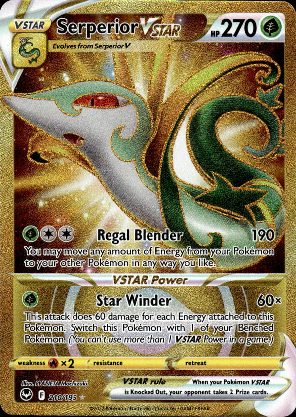 Pokemon TCG SWSH: Silver Tempest #210/195 Serperior VSTAR (Secret)