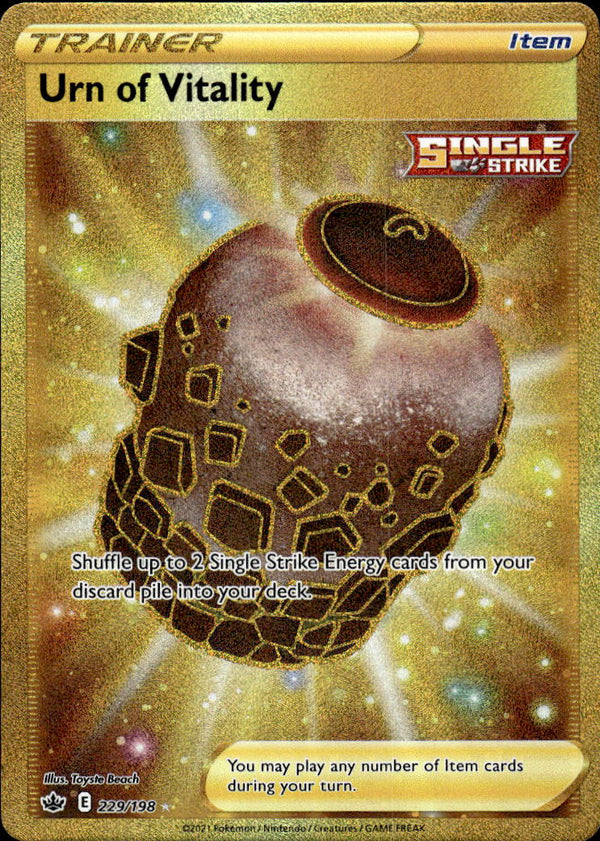 Pokemon TCG SWSH: Chilling Reign #229/198 Urn of Vitality (Secret)