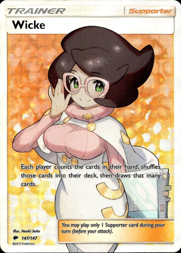 Pokemon TCG Sun & Moon: Burning Shadows #147/147 Wicke (Full Art)