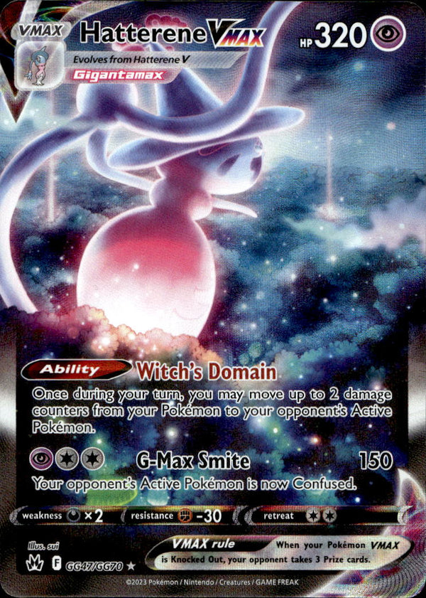 Pokemon TCG SWSH: Crown Zenith: Galarian Gallery #GG47/GG70 Hatterene VMAX