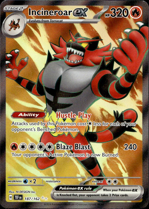 Pokemon TCG SV5: Temporal Forces #187/162 Incineroar ex (Full Art)