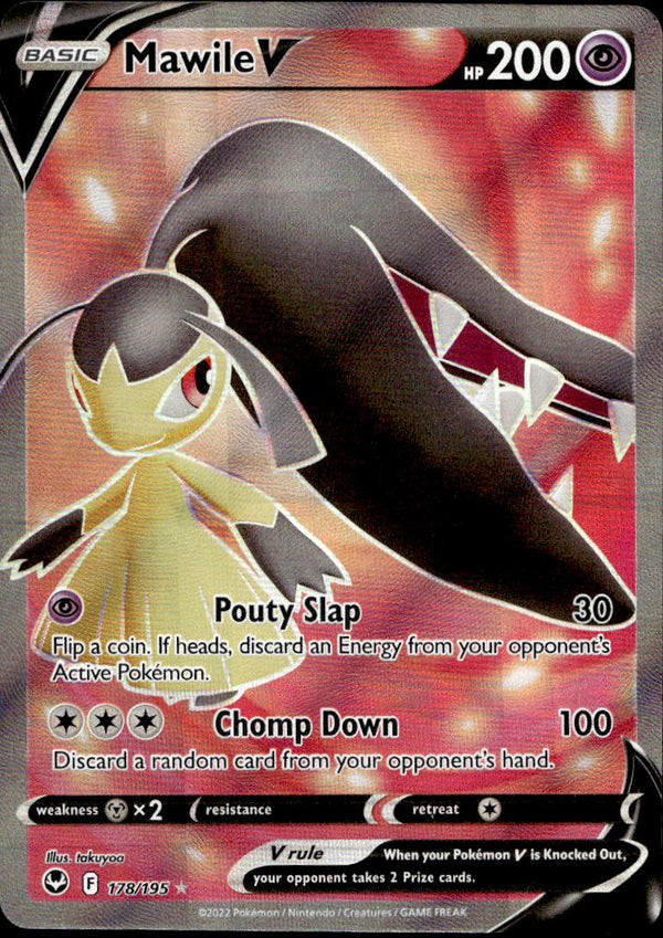 Pokemon TCG SWSH: Silver Tempest #178/195 Mawile V (Full Art)