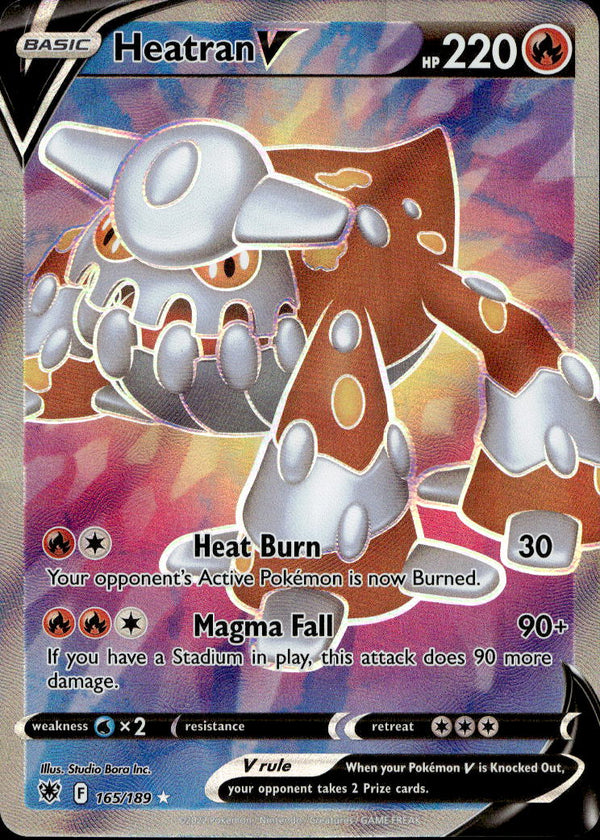 Pokemon TCG SWSH: Astral Radiance #165/189 Heatran V (Full Art)