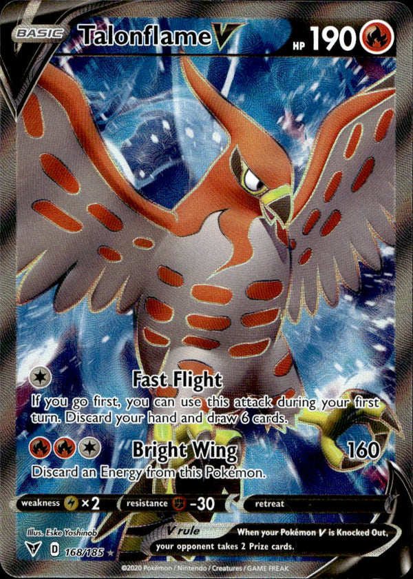 Pokemon TCG SWSH: Vivid Voltage #168/185 Talonflame V (Full Art)