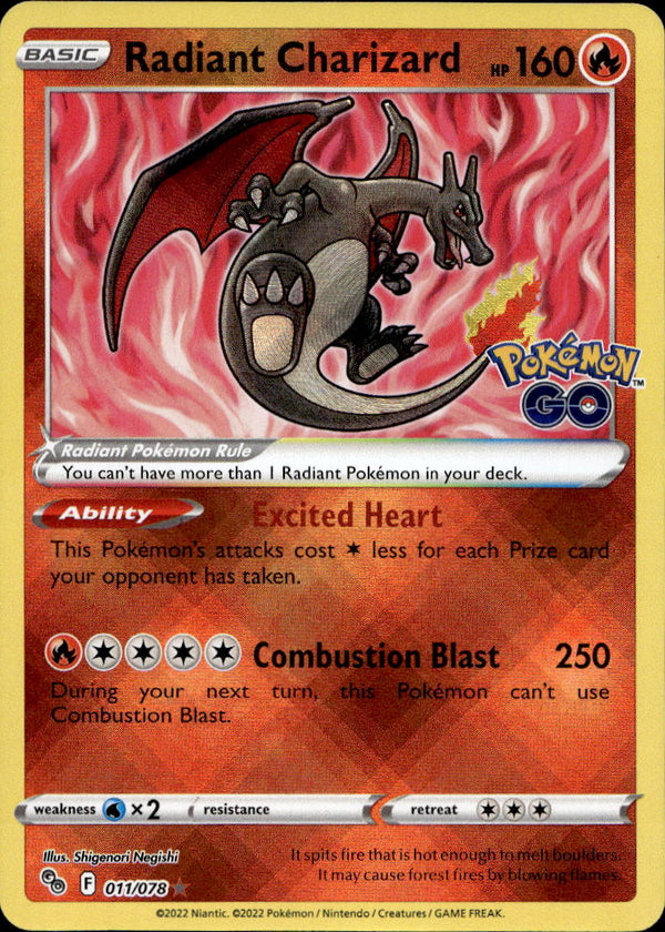 Pokemon TCG SWSH: Pokemon GO #011/078 Radiant Charizard