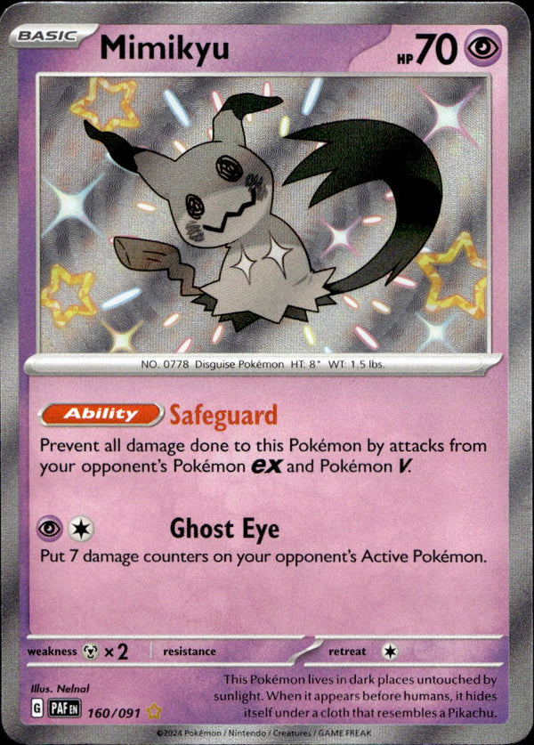 Pokemon TCG SV4.5: Paldean Fates #160/091 Mimikyu -160/091