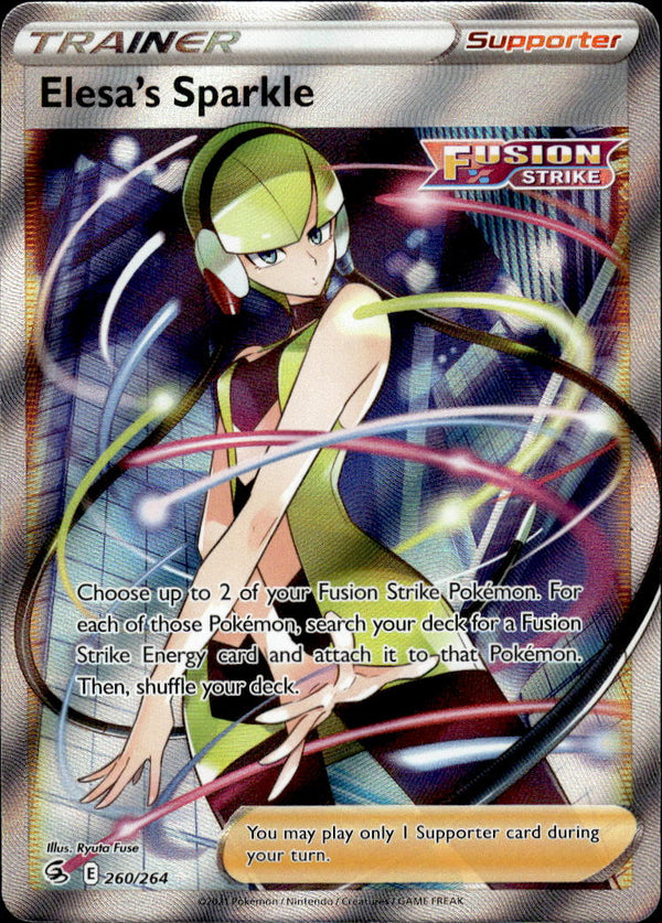 Pokemon TCG SWSH: Fusion Strike #260/264 Elesa's Sparkle (Full Art)