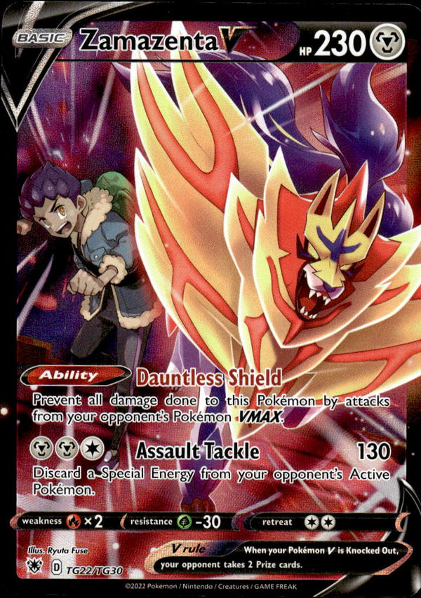 Pokemon TCG SWSH: Astral Radiance Trainer Gallery #TG22/TG30 Zamazenta V