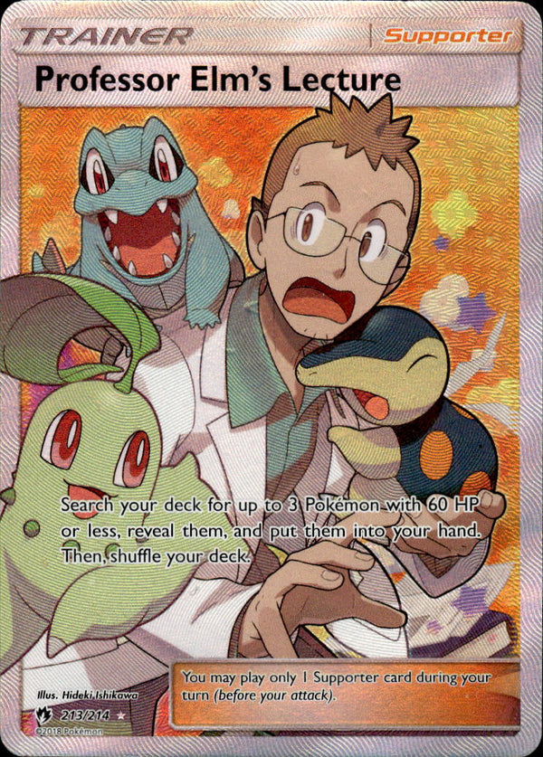 Pokemon TCG Sun & Moon: Lost Thunder #213/214 Professor Elm's Lecture (Full Art)