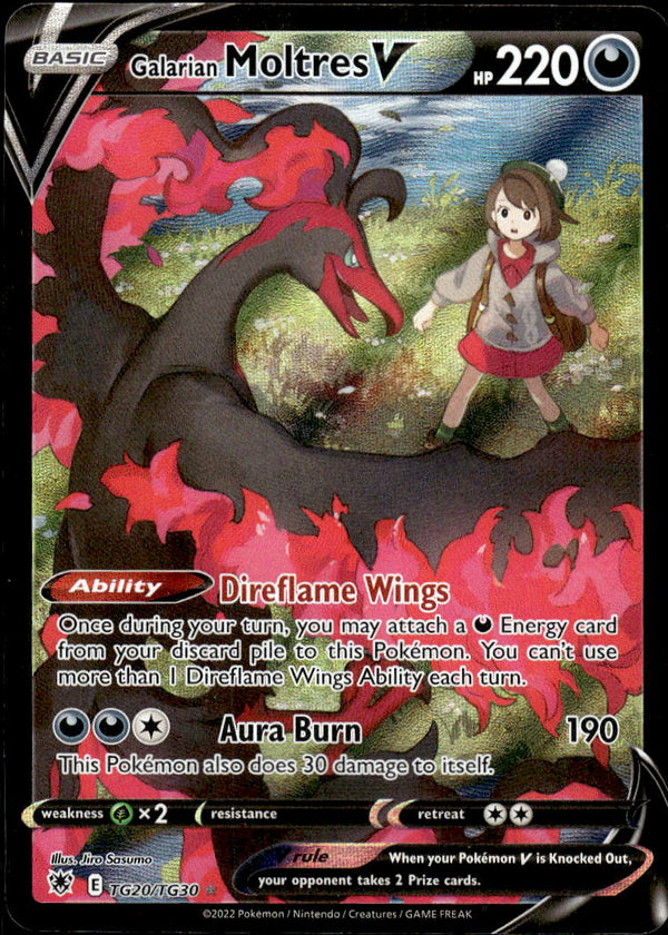 Pokemon TCG SWSH: Astral Radiance Trainer Gallery #TG20/TG30 Galarian Moltres V