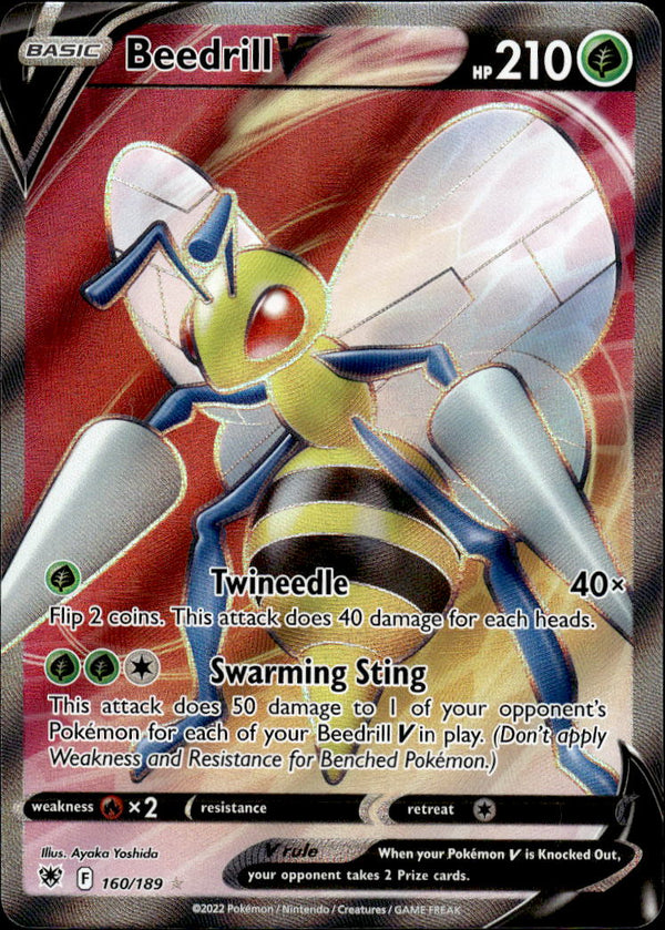 Pokemon TCG SWSH: Astral Radiance #160/189 Beedrill V (Full Art)