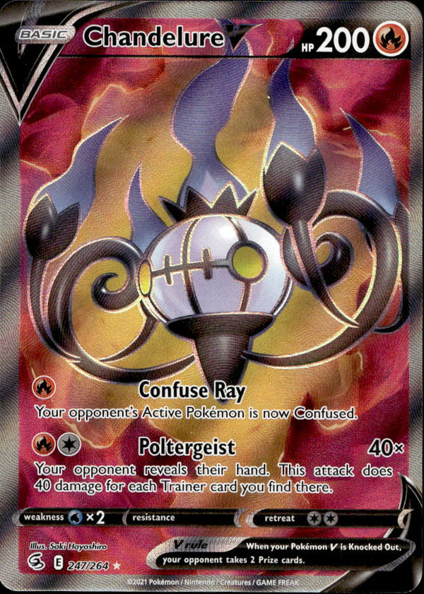 Pokemon TCG SWSH: Fusion Strike #247/264 Chandelure V (Full Art)