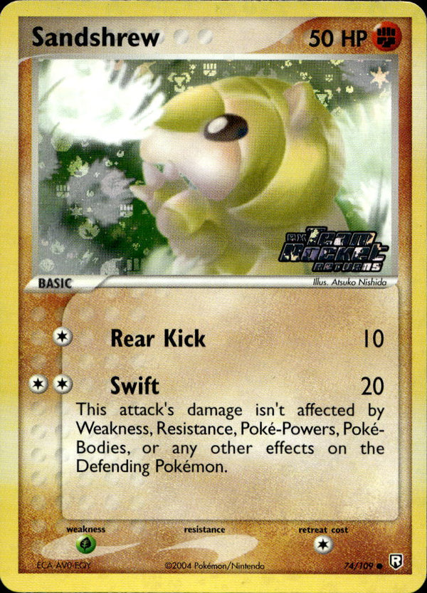 Pokemon TCG EX Ruby & Sapphire: Team Rocket Returns #74/109 Sandshrew