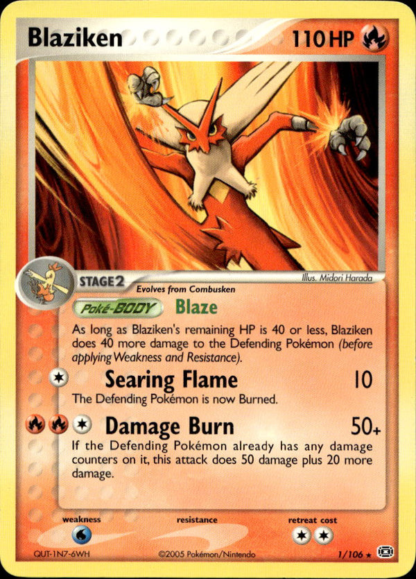 Pokemon TCG EX Ruby & Sapphire: Deck Exclusives #001/106 Blaziken