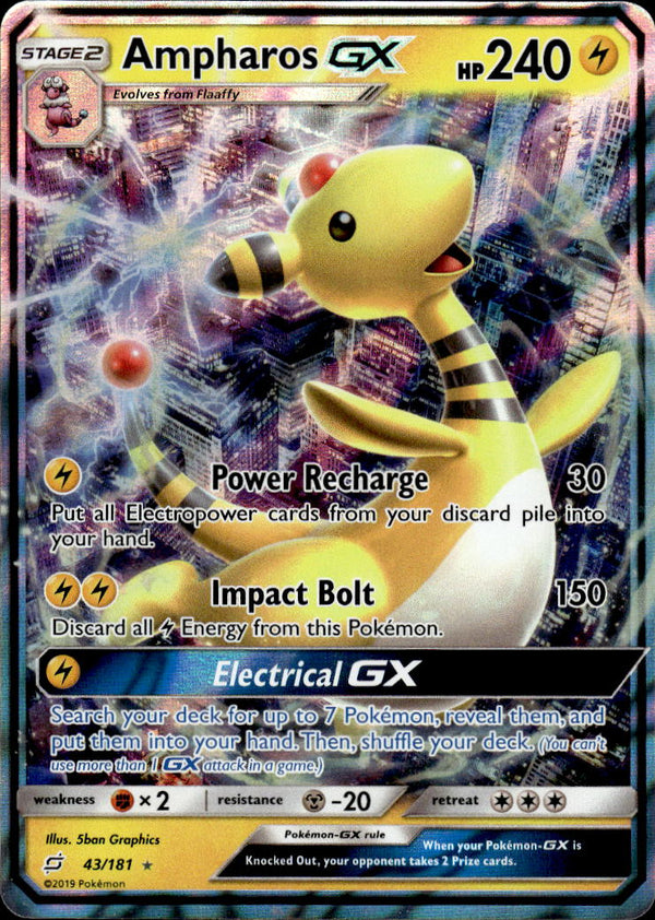 Pokemon TCG Sun & Moon: Team Up #43/181 Ampharos GX