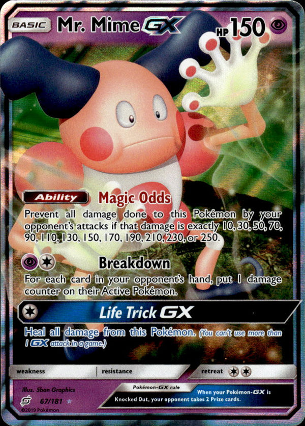 Pokemon TCG Sun & Moon: Team Up #67/181 Mr. Mime GX