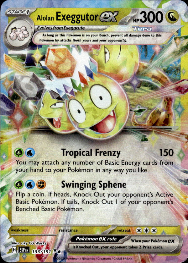 Pokemon TCG SV8 Surging Sparks #133/191 Alolan Exeggutor ex