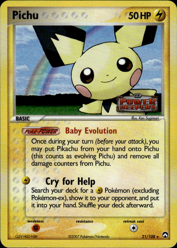 Pokemon TCG EX Ruby & Sapphire: Power Keepers #21/108 Pichu