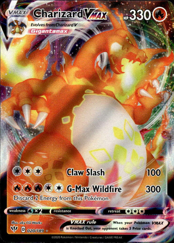 Pokemon TCG SWSH: Darkness Ablaze #020/189 Charizard VMAX