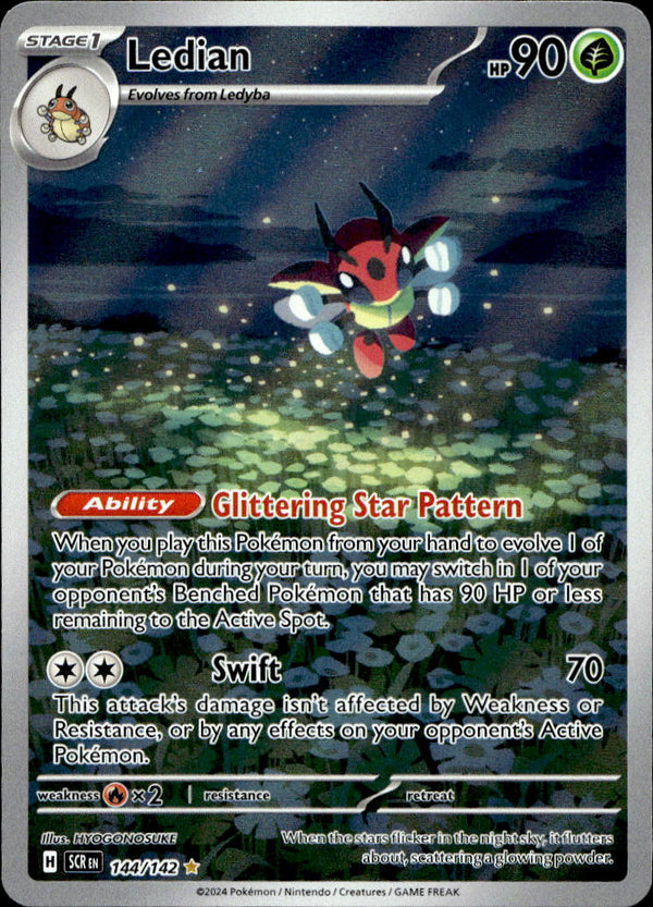 Pokemon TCG SV7: Stellar Crown #144/142 Ledian