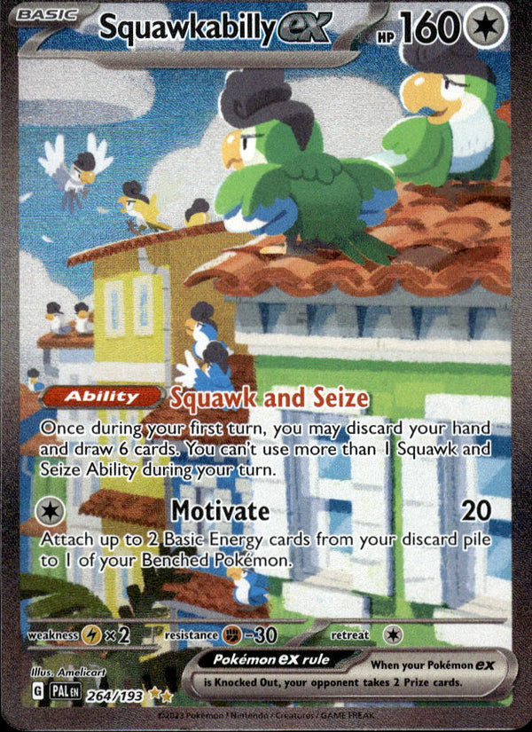 Pokemon TCG SV2: Paldea Evolved #264/193 Squawkabilly ex