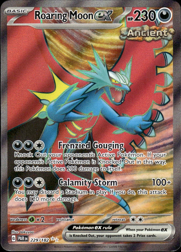 Pokemon TCG SV4: Paradox Rift #229/182 Roaring Moon ex