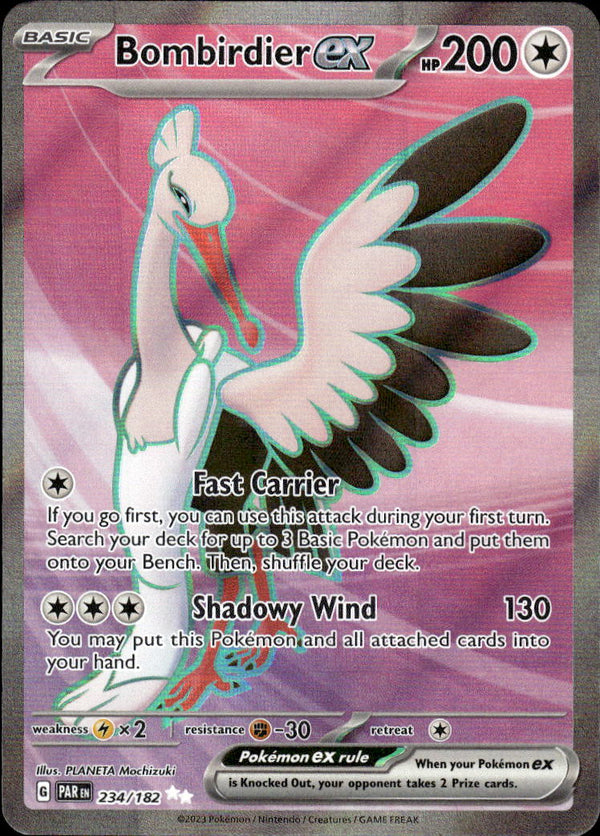 Pokemon TCG SV4: Paradox Rift #234/182 Bombirdier ex