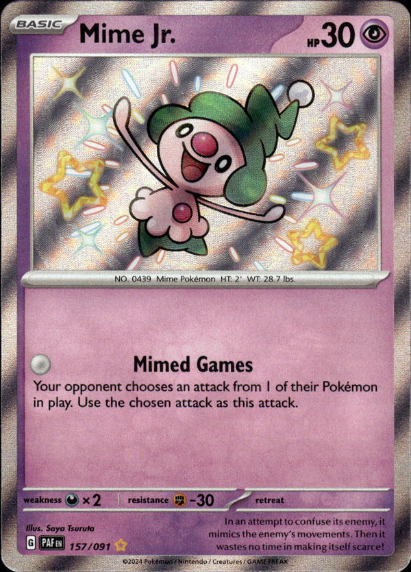 Pokemon TCG SV4.5: Paldean Fates #157/091 Mime Jr.