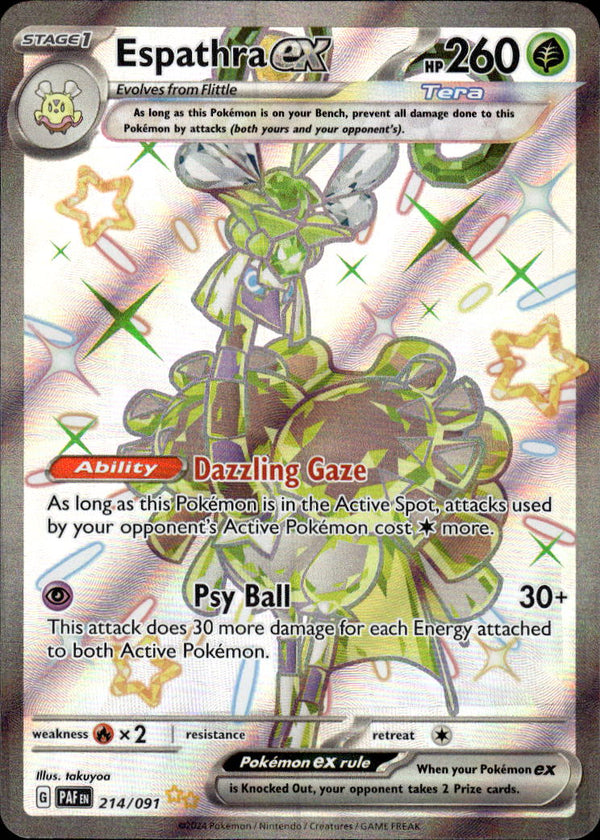 Pokemon TCG SV4.5: Paldean Fates #214/091 Espathra ex