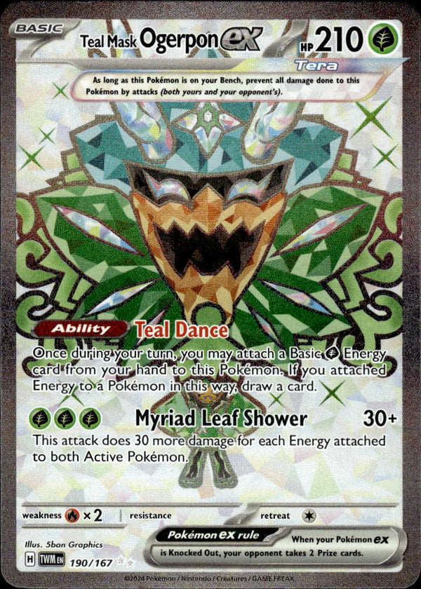 Pokemon TCG SV6: Twilight Masquerade #190/167 Teal Mask Ogerpon ex