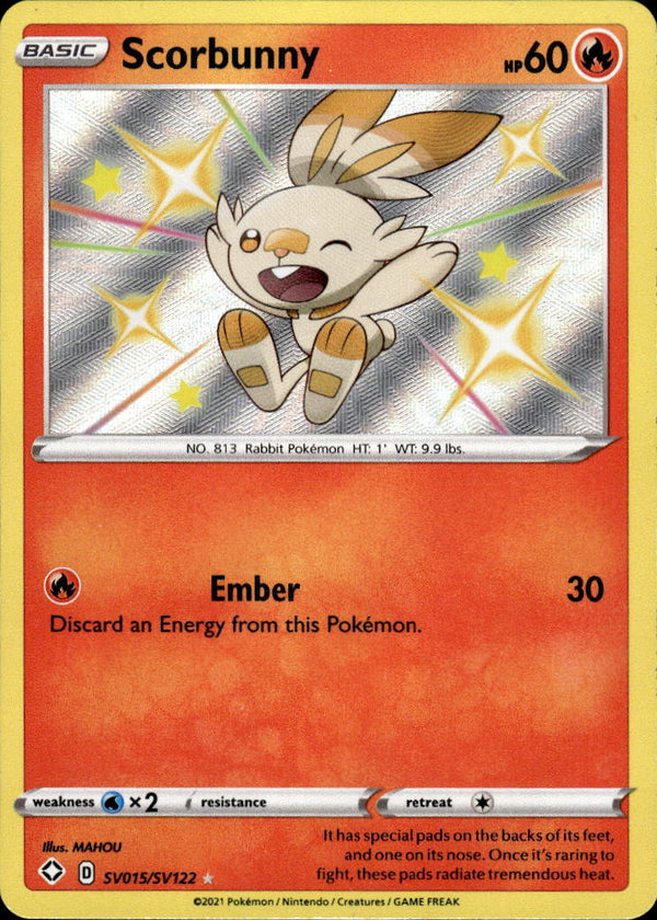 Pokemon TCG SWSH: Shining Fates: Shiny Vault #SV015/SV122 Scorbunny