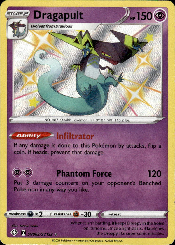 Pokemon TCG SWSH: Shining Fates: Shiny Vault #SV062/SV122 Dragapult