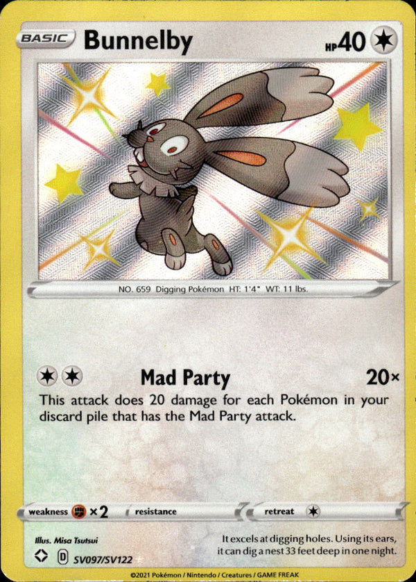 Pokemon TCG SWSH: Shining Fates: Shiny Vault #SV097/SV122 Bunnelby