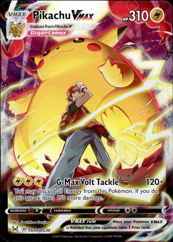 Pokemon TCG SWSH: Lost Origin Trainer Gallery #TG17/TG30 Pikachu VMAX