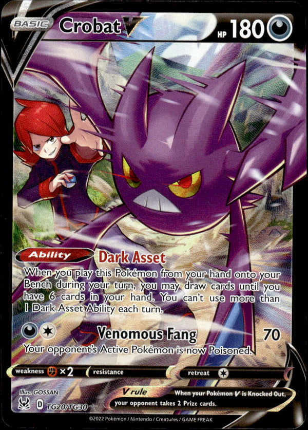 Pokemon TCG SWSH: Lost Origin Trainer Gallery #TG20/TG30 Crobat V