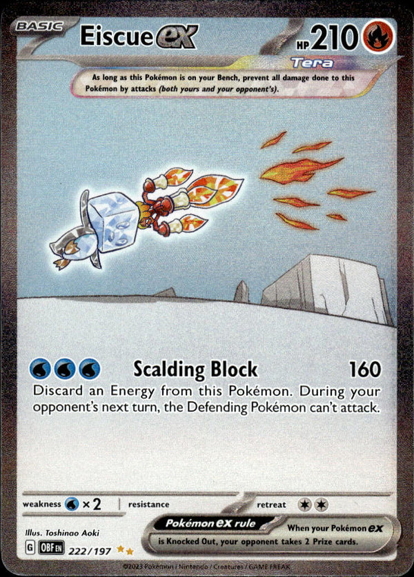 Pokemon TCG SV3: Obsidian Flames #222/197 Eiscue ex