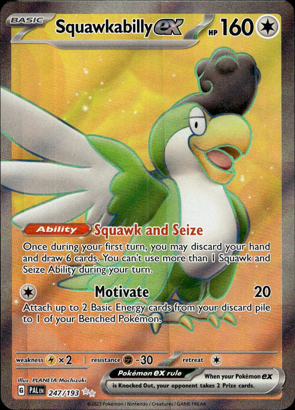 Pokemon TCG SV2: Paldea Evolved #247/193 Squawkabilly ex