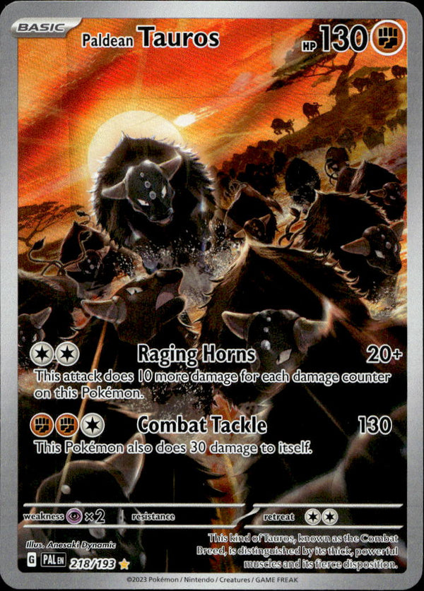 Pokemon TCG SV2: Paldea Evolved #218/193 Paldean Tauros