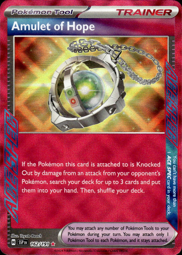 Pokemon TCG SV8: Surging Sparks #162/191 Amulet of Hope