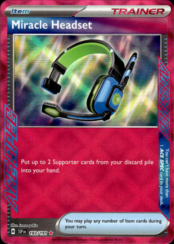 Pokemon TCG SV8: Surging Sparks #183/191 Miracle Headset