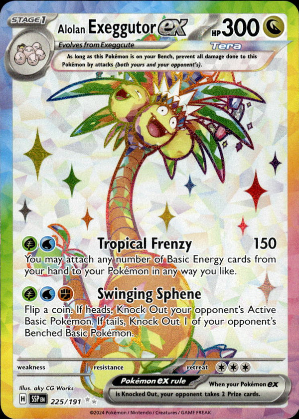 Pokemon TCG SV8: Surging Sparks #225/191 Alolan Exeggutor ex