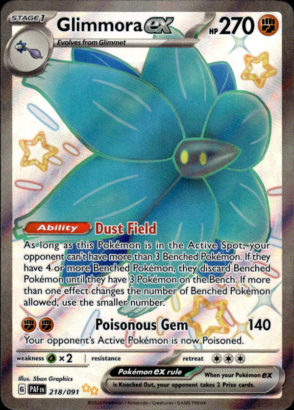 Pokemon TCG SV4.5: Paldean Fates #218/091 Glimmora ex