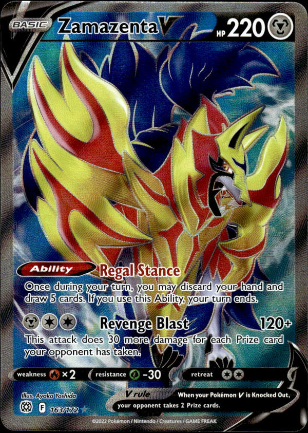 Pokemon TCG SWSH: Brilliant Stars #163/172 Zamazenta V