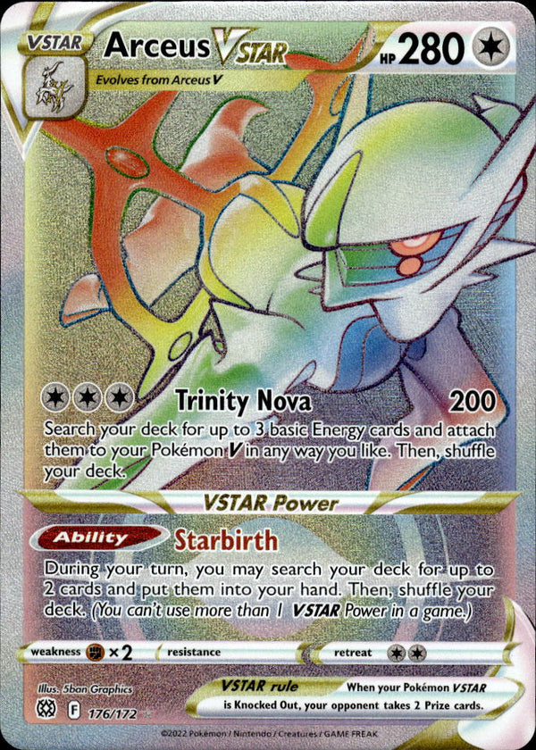 Pokemon TCG SWSH: Brilliant Stars #176/172 Arceus VSTAR