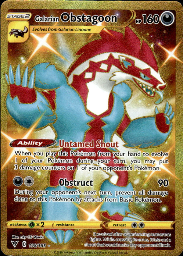 Pokemon TCG SWSH: Vivid Voltage #198/185 Galarian Obstagoon