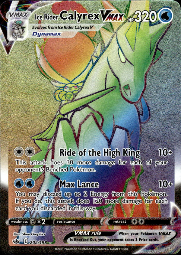 Pokemon TCG SWSH: Chilling Reign #202/198 Ice Rider Calyrex VMAX