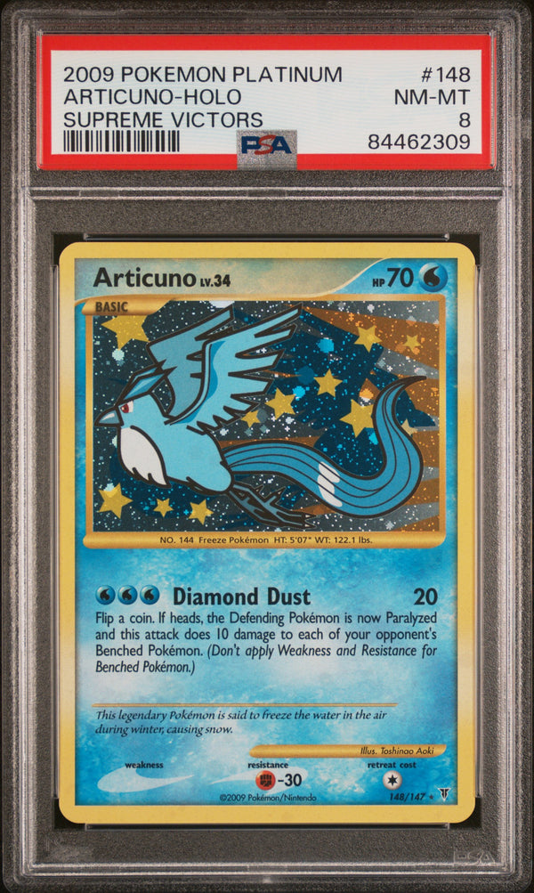 PSA 8 NM-MT: Pokemon TCG Articuno Holo 148/147 - Supreme Victors